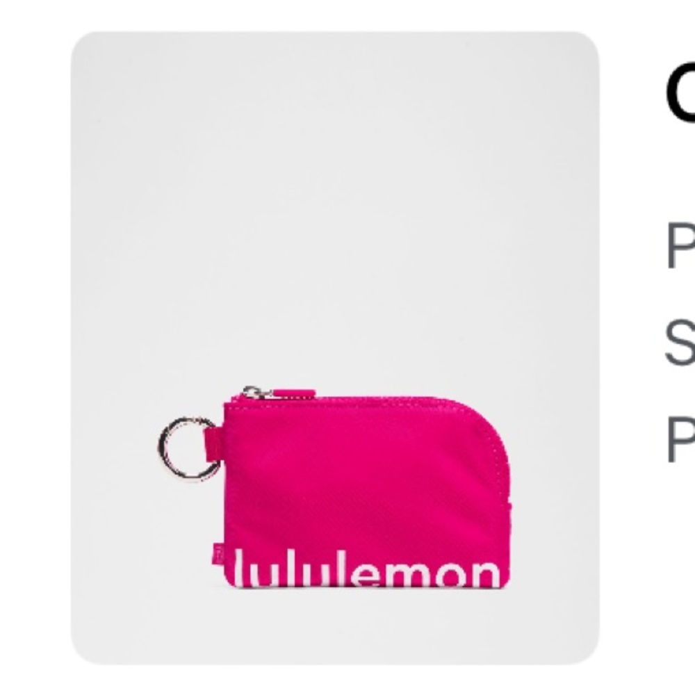 lululemon clipable card pouch
